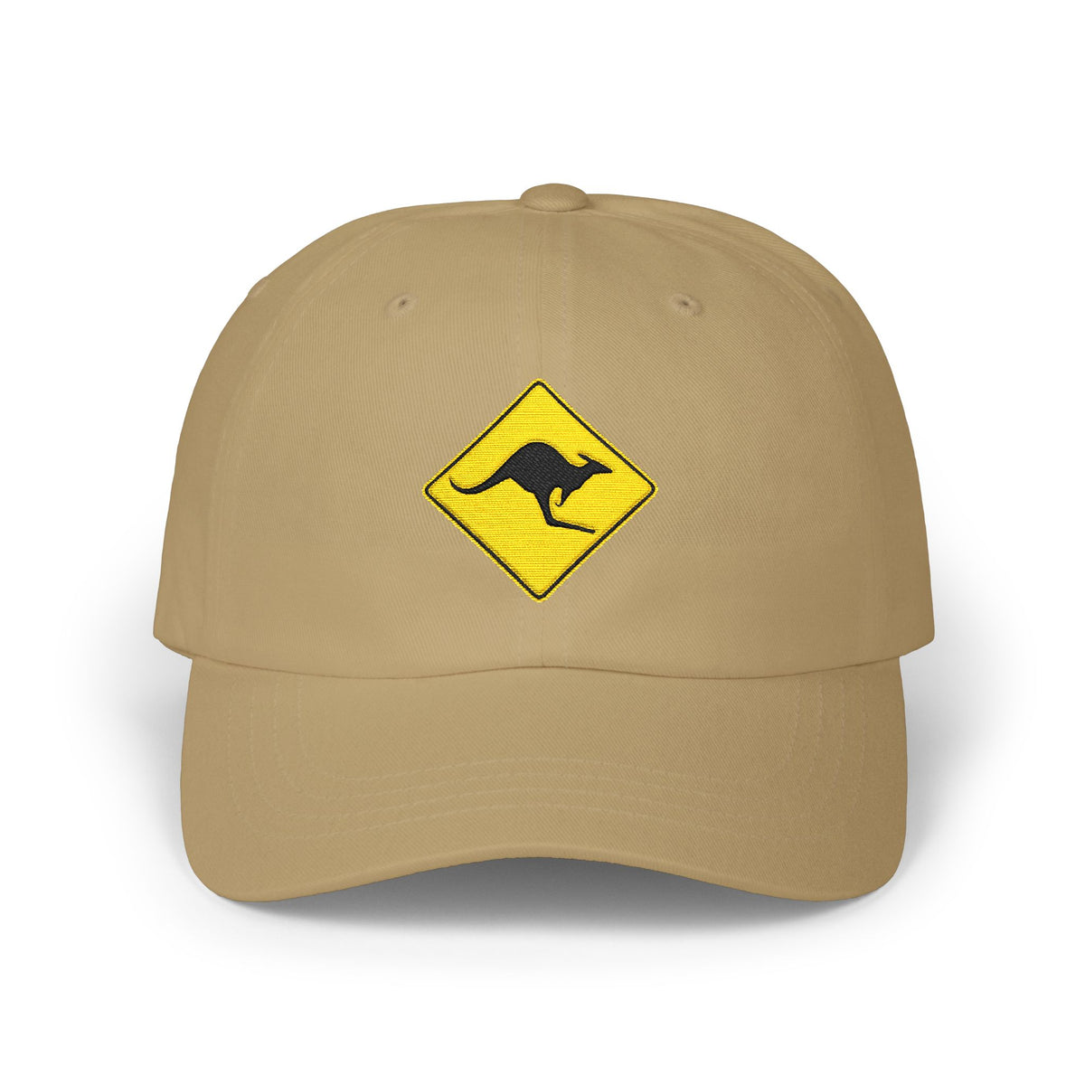 Dad Cap — Kangaroo Road Sign Embroidered Hat