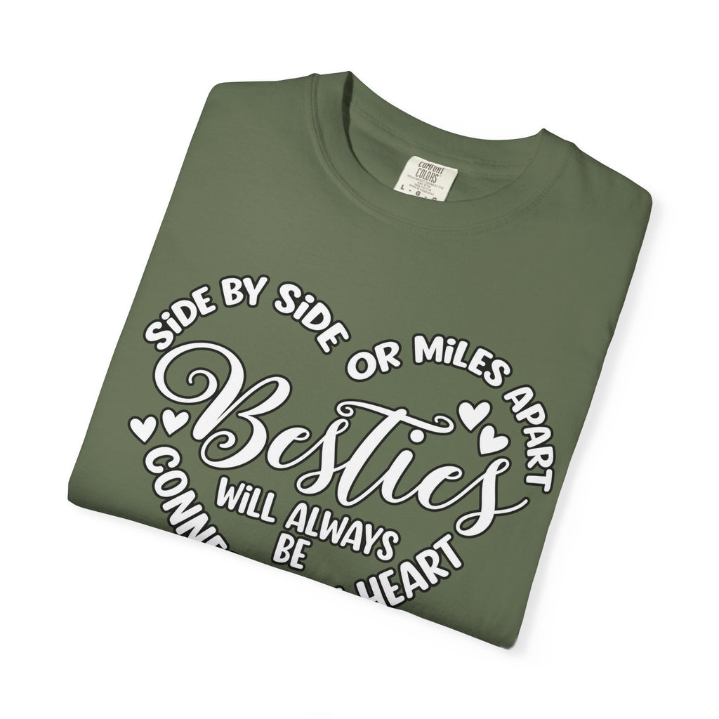 Besties Will Always Be Connected by Heart T-Shirt