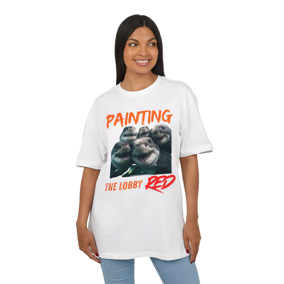 ‘Painting the lobby RED’- Oversized Tshirt