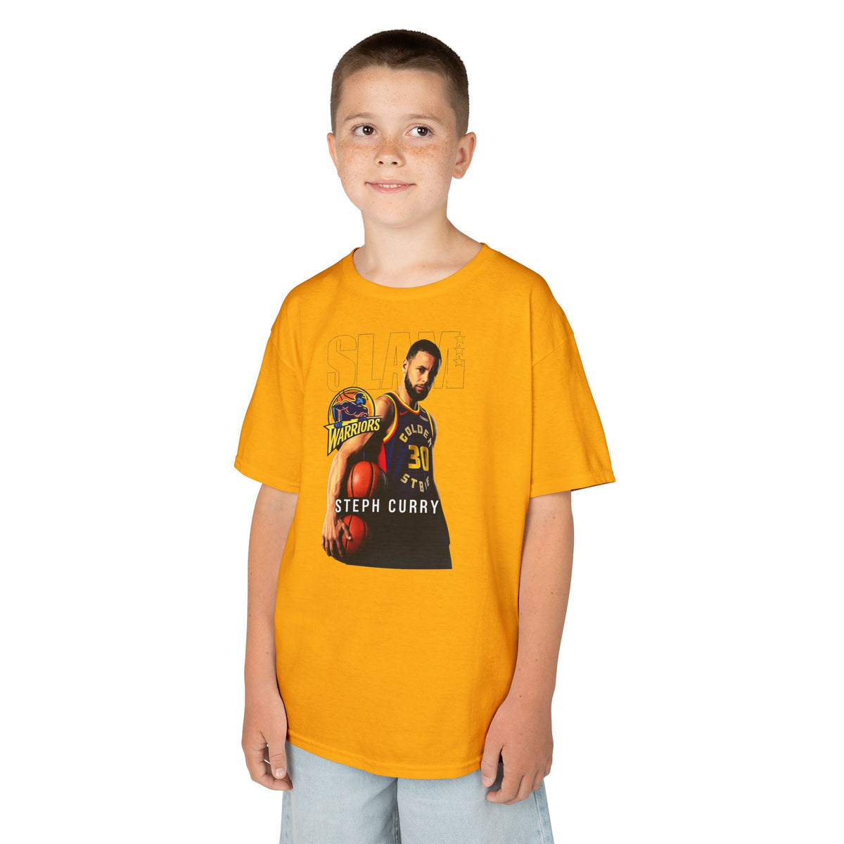 Kids Sports Jersey Tee — 'Steph Curry' Inspired Basketball Shirt with Custom Back Number
