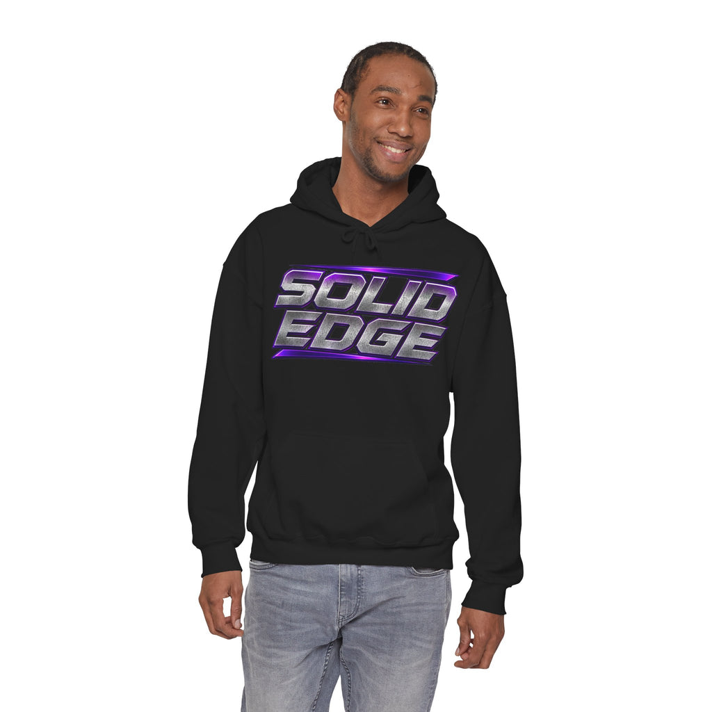 Solid Edge Concrete Australia Hoodie — Retro Neon Logo Workwear