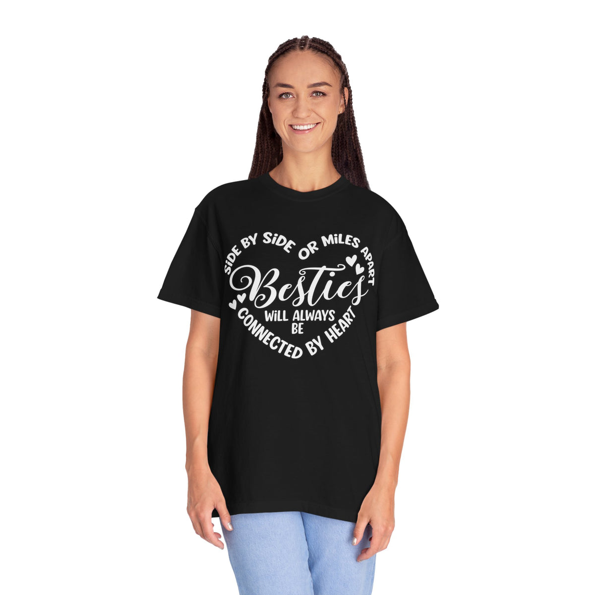 Besties Will Always Be Connected by Heart T-Shirt