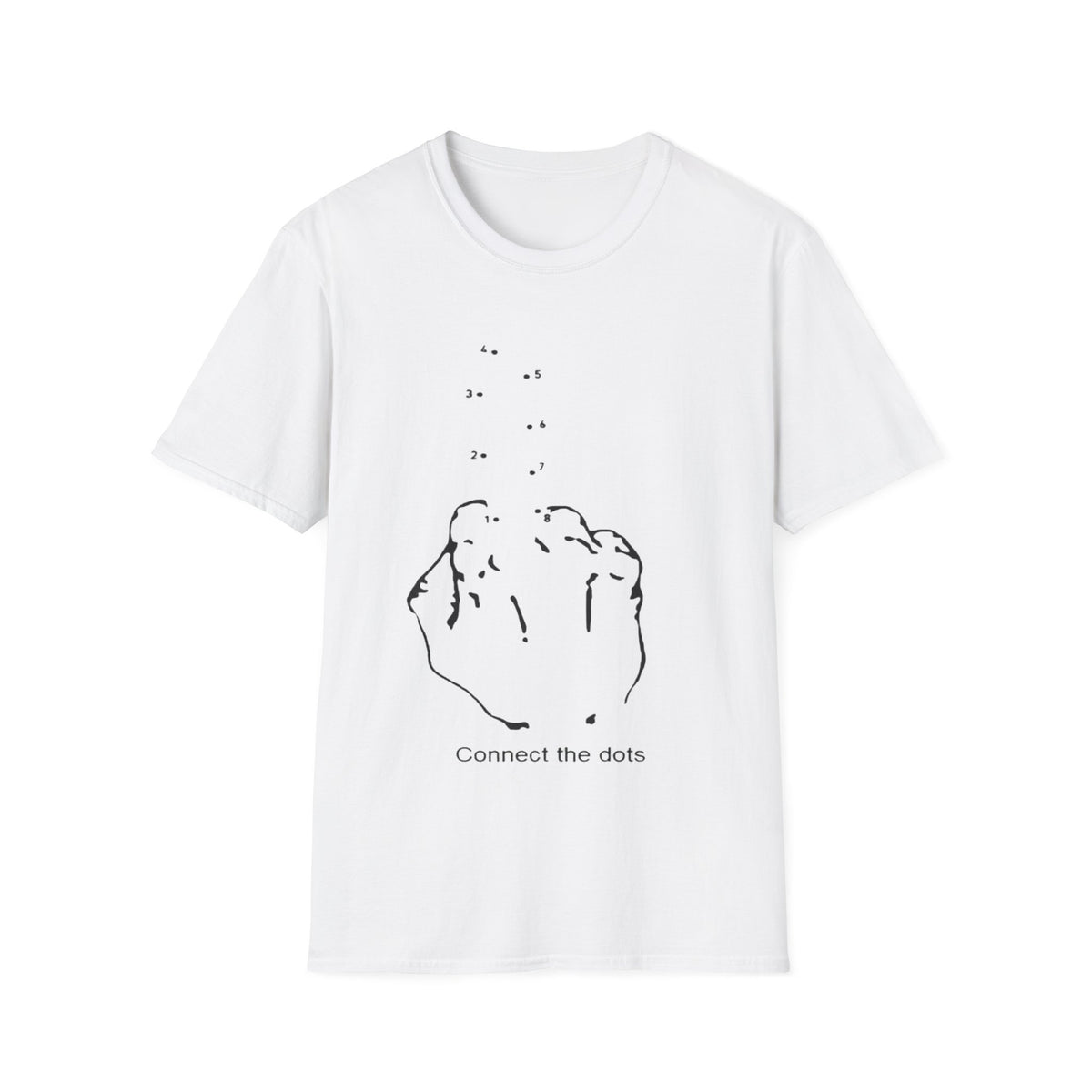 Connect the Dots T-Shirt — Minimal Line Art Puzzle Tee