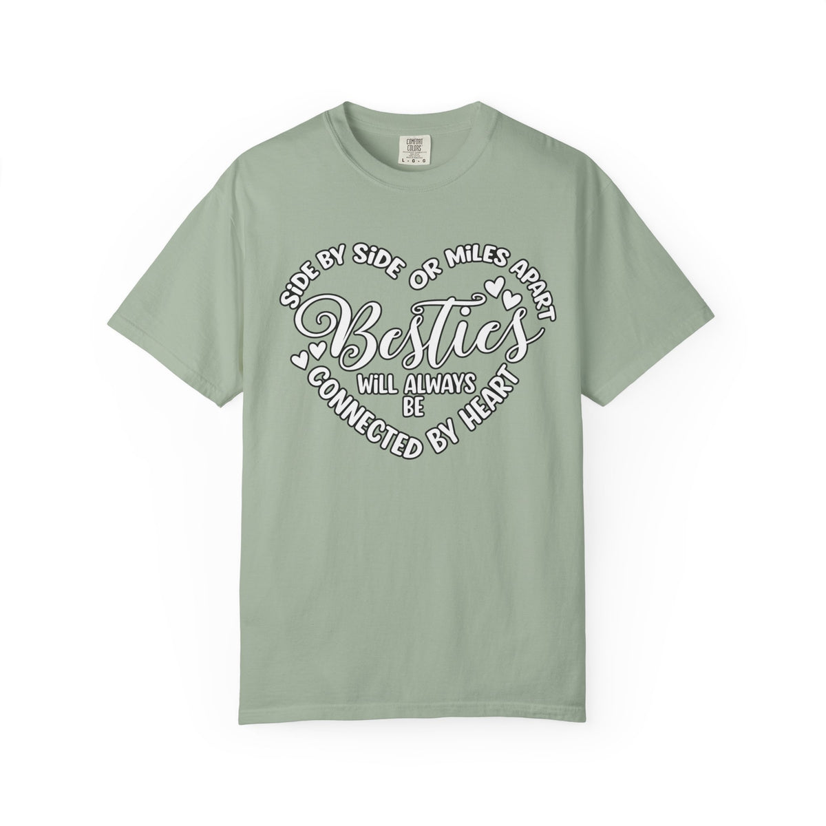 Besties Will Always Be Connected by Heart T-Shirt