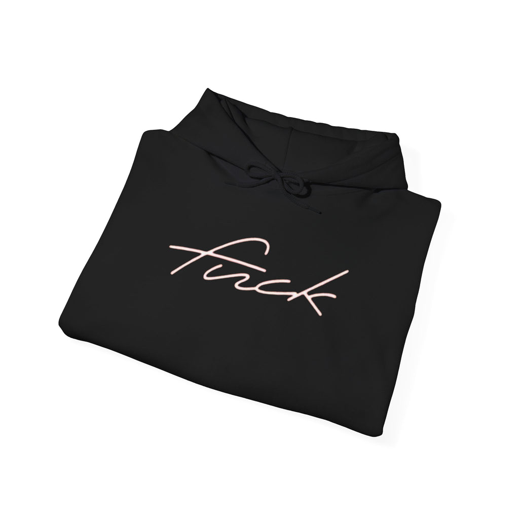 F*ck Script Hoodie – Minimalist Edgy Graphic Hooded Sweatshirt