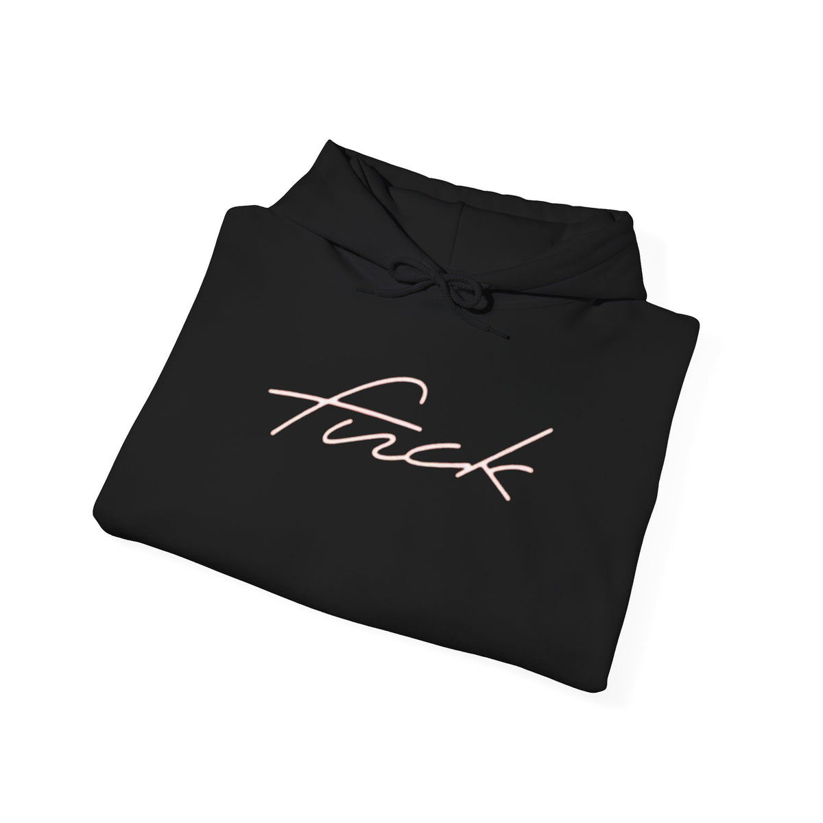 F*ck Script Hoodie – Minimalist Edgy Graphic Hooded Sweatshirt