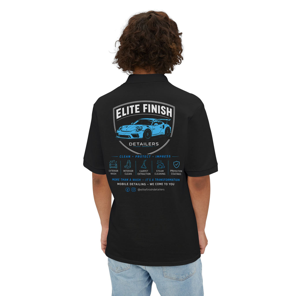 Polo Shirt — "Elite Finish Detailers" Car Care Graphic Polo