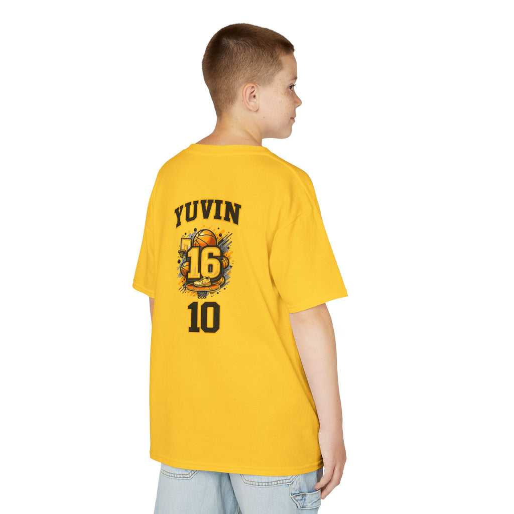 Kids Sports Jersey Tee — 'Steph Curry' Inspired Basketball Shirt with Custom Back Number