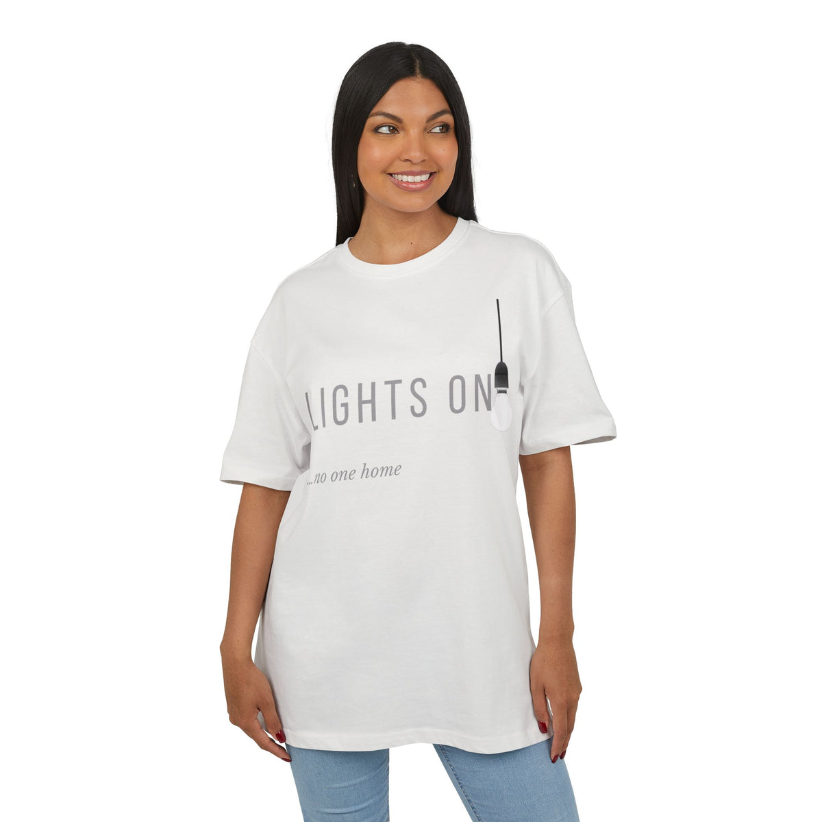 ‘Lights on, no one home’- Oversized Tshirt