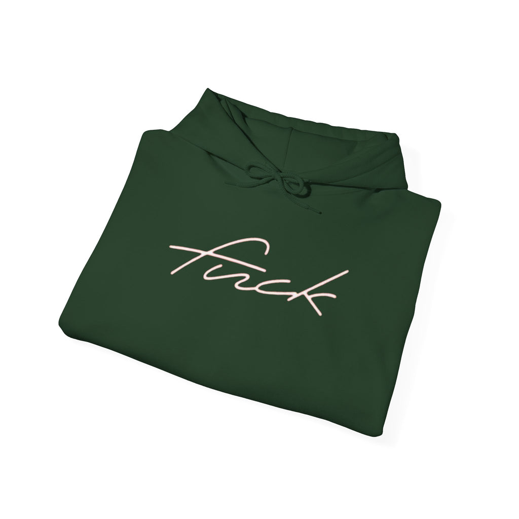 F*ck Script Hoodie – Minimalist Edgy Graphic Hooded Sweatshirt