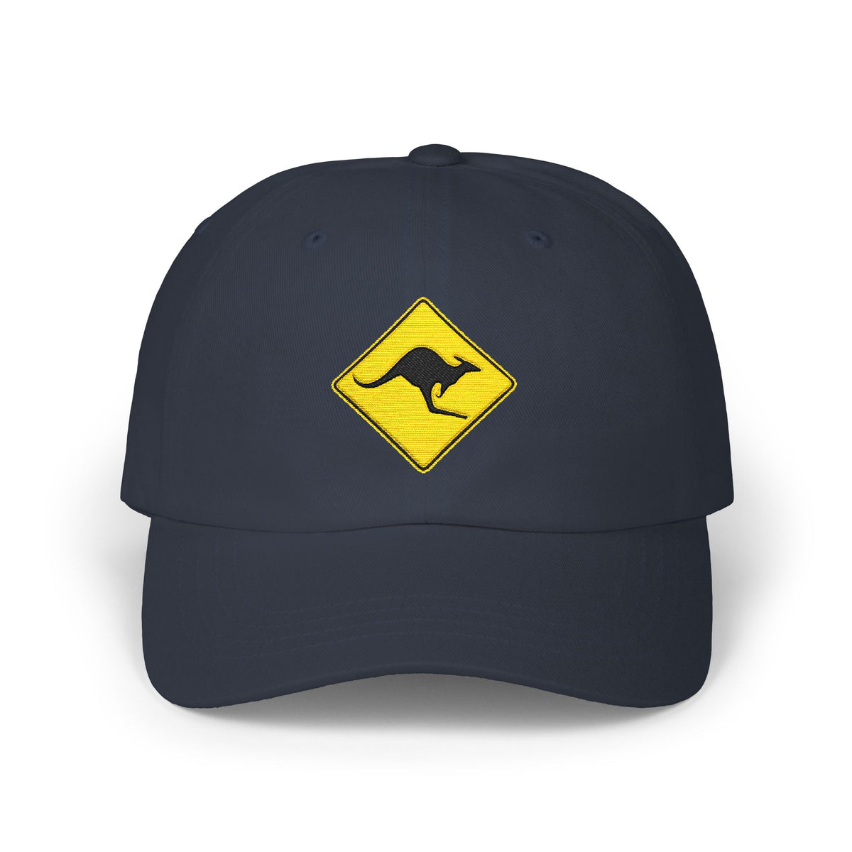 Dad Cap — Kangaroo Road Sign Embroidered Hat