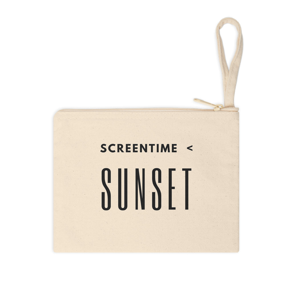 Screentime < Sunset Canvas Pouch — Accessory Zipper Pouch
