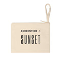 Screentime < Sunset Canvas Pouch — Accessory Zipper Pouch