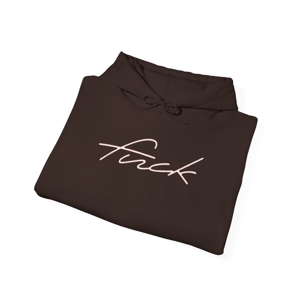 F*ck Script Hoodie – Minimalist Edgy Graphic Hooded Sweatshirt