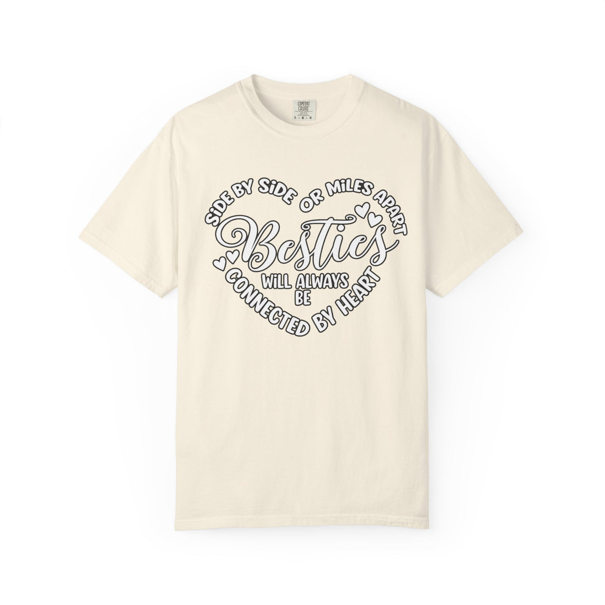 Besties Will Always Be Connected by Heart T-Shirt