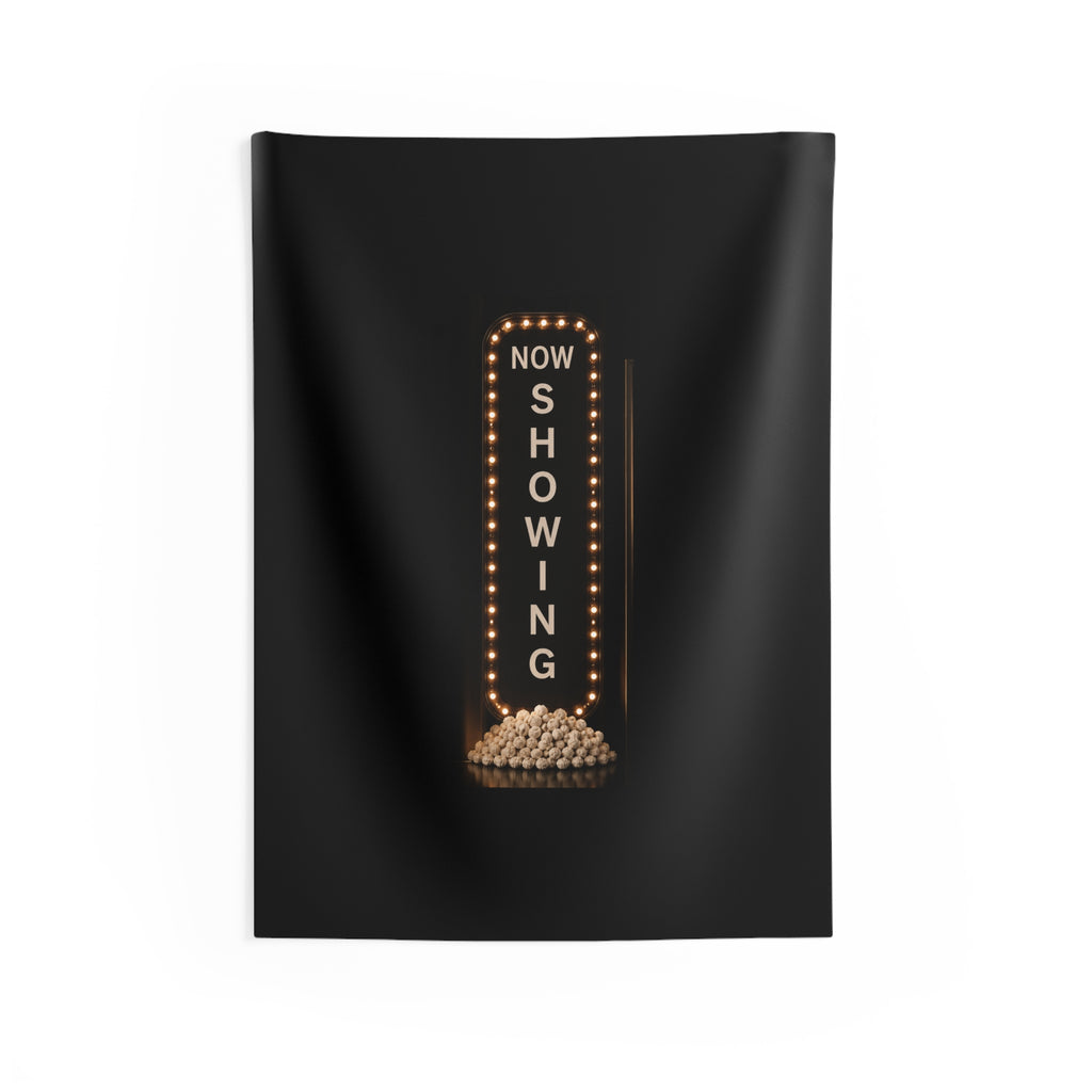 Movie Night Tapestry — "Now Showing" Marquee Wall Decor