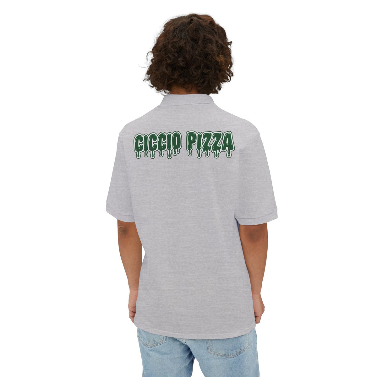 Ciccio Pizza 2 Drip Logo Polo — Men's Short-Sleeve Collared Shirt