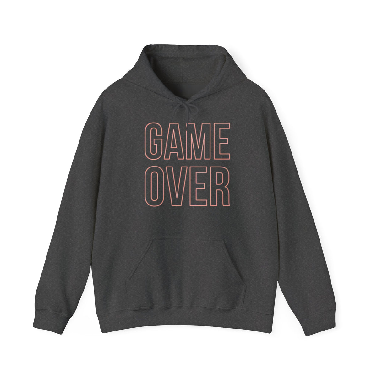 Game Over Hoodie – Retro Outline Graphic Pullover