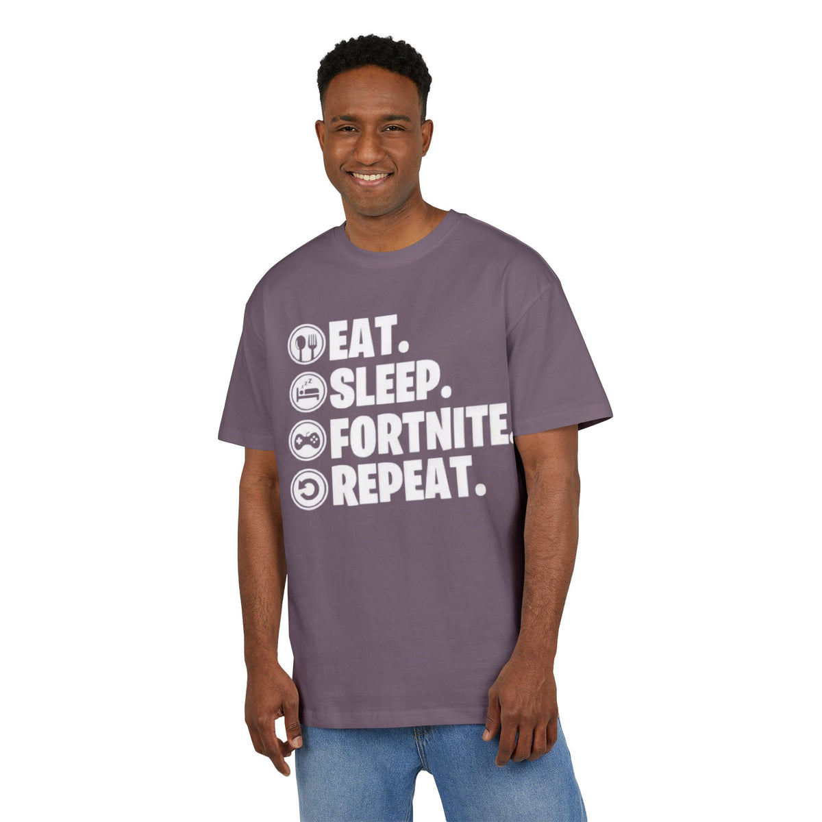 ‘Eat.Sleep.Repeat.’- Oversized Tshirt