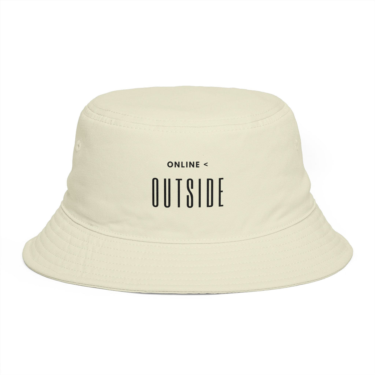 Bucket Hat - "Online < Outside" Minimalist Outdoor Statement Hat