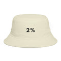 2% Bucket Hat — Minimalist Brown Cotton Sun Hat