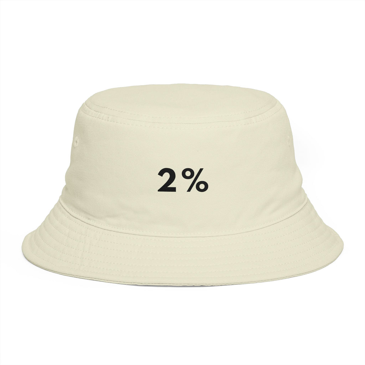 2% Bucket Hat — Minimalist Brown Cotton Sun Hat
