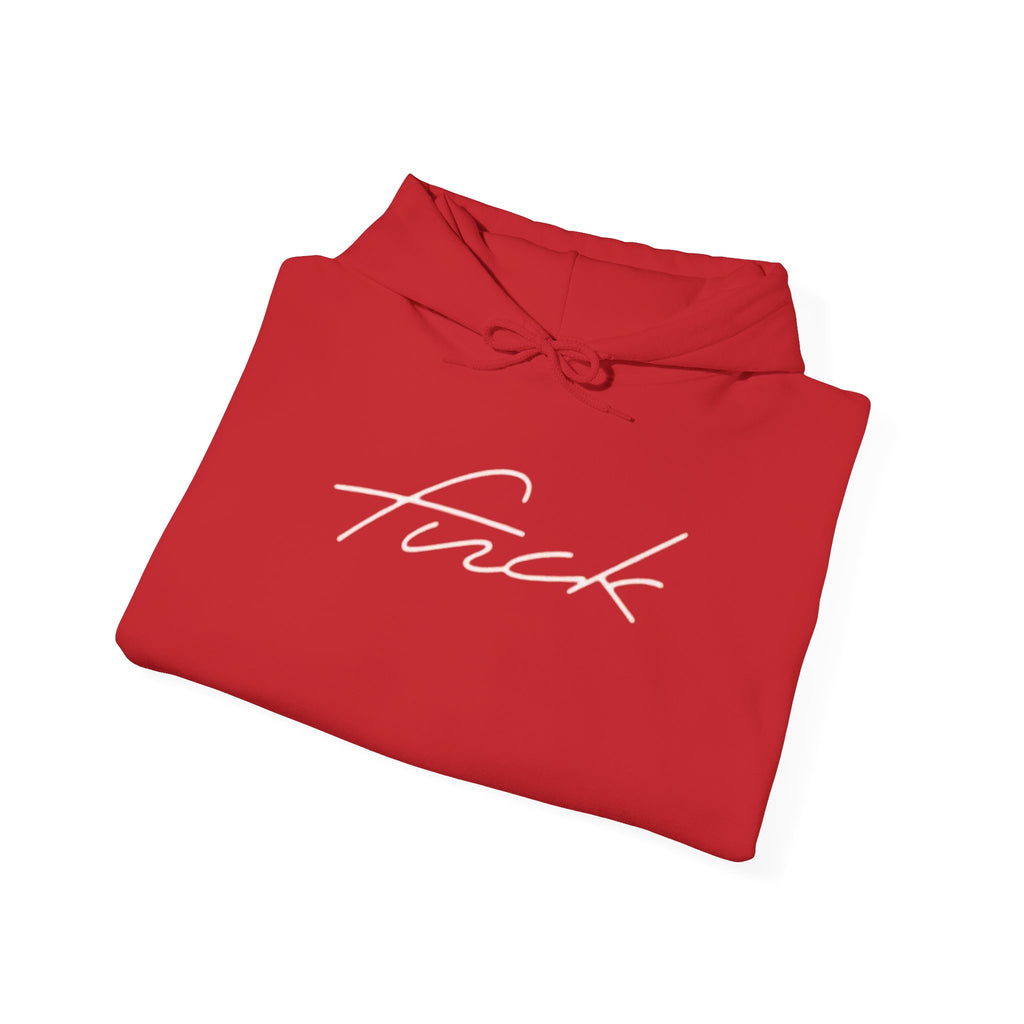 F*ck Script Hoodie – Minimalist Edgy Graphic Hooded Sweatshirt