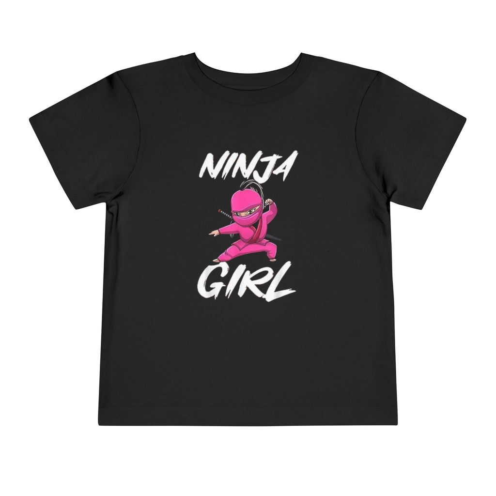 Ninja Girl Toddler Tee 2 - Pink Ninja Graphic Short Sleeve Shirt