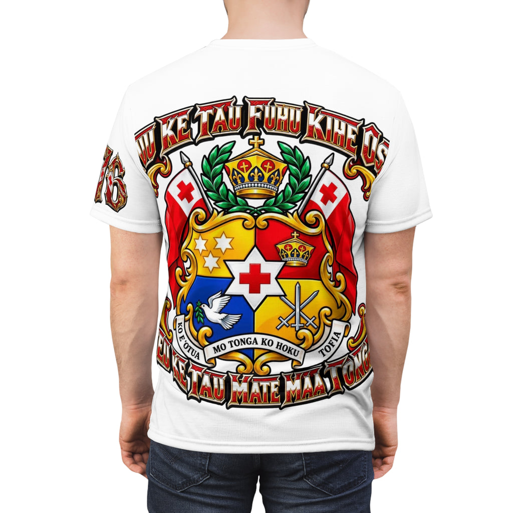 BIG OPTION -Royal 'MIM' Graphic Tee – Medieval Crest Lettering T‑Shirt