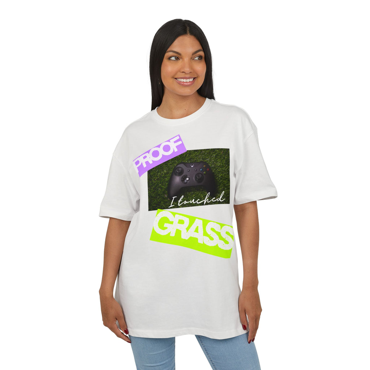 ‘Proof I touched grass’- Oversized Tshirt