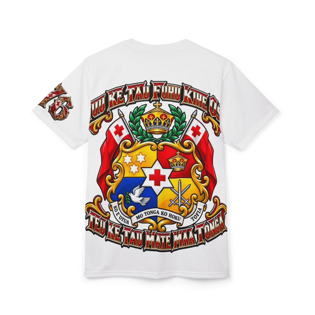BIG OPTION -Royal 'MIM' Graphic Tee – Medieval Crest Lettering T‑Shirt