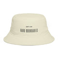 Bucket Hat — 'Soft Life, Hard Boundaries' Embroidered Brown Streetwear Hat