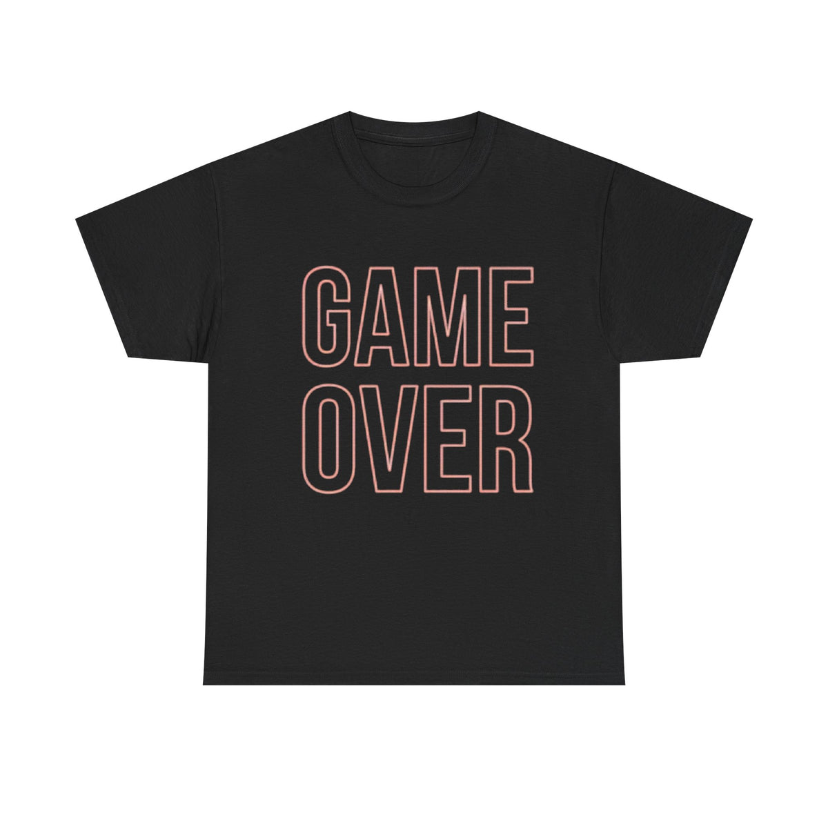 Game Over T-Shirt – Retro Outline Graphic Tee for Gamers & Casual Wear