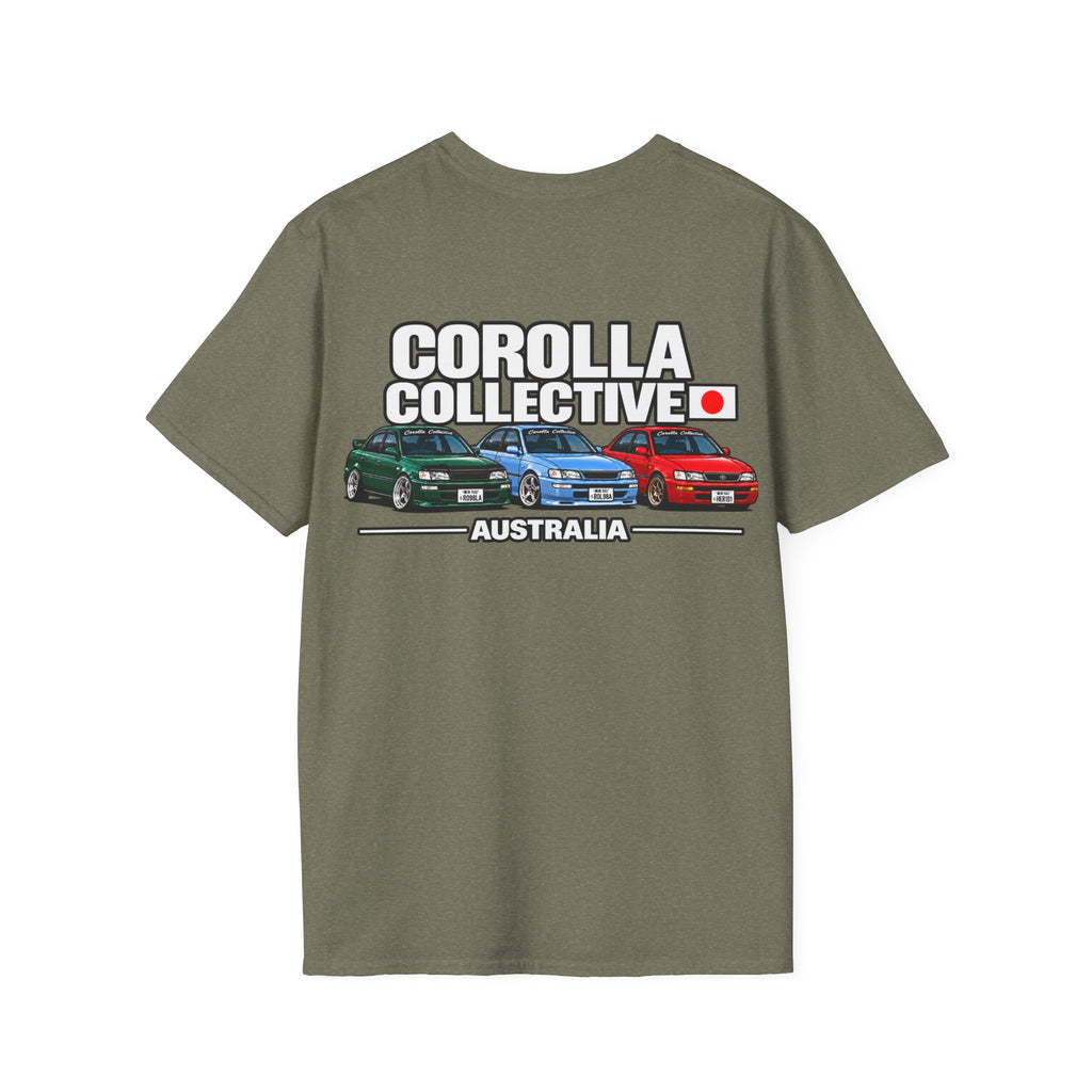 Corolla Collective T‑Shirt — Australia Skyline Graphic Tee (Classic Corolla Cars)