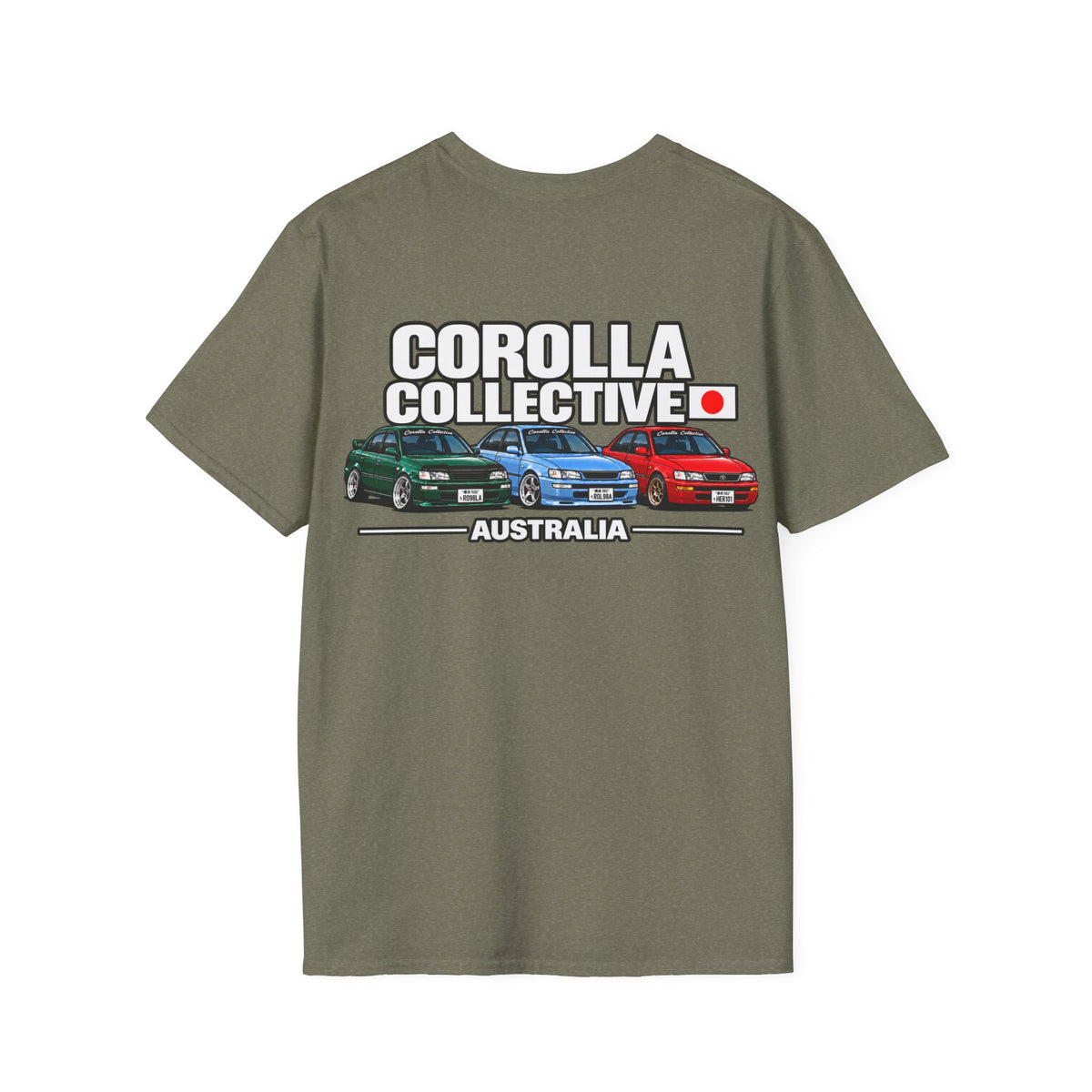 Corolla Collective T‑Shirt — Australia Skyline Graphic Tee (Classic Corolla Cars)