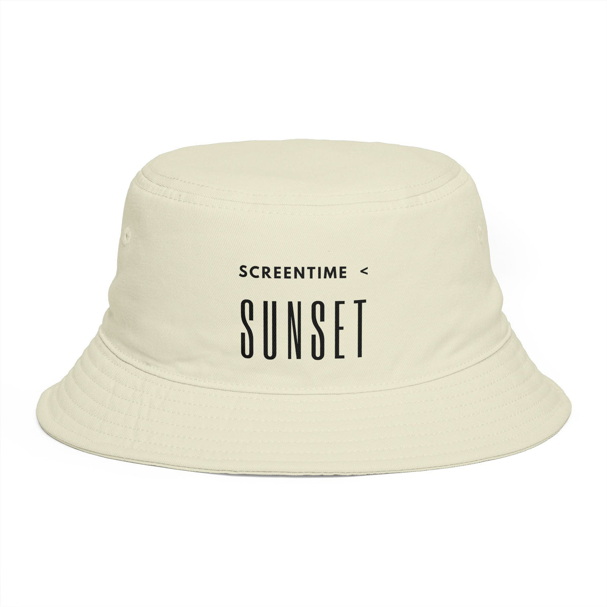 Sunset Bucket Hat — 'Screentime' Retro Rust Cotton Bucket Hat