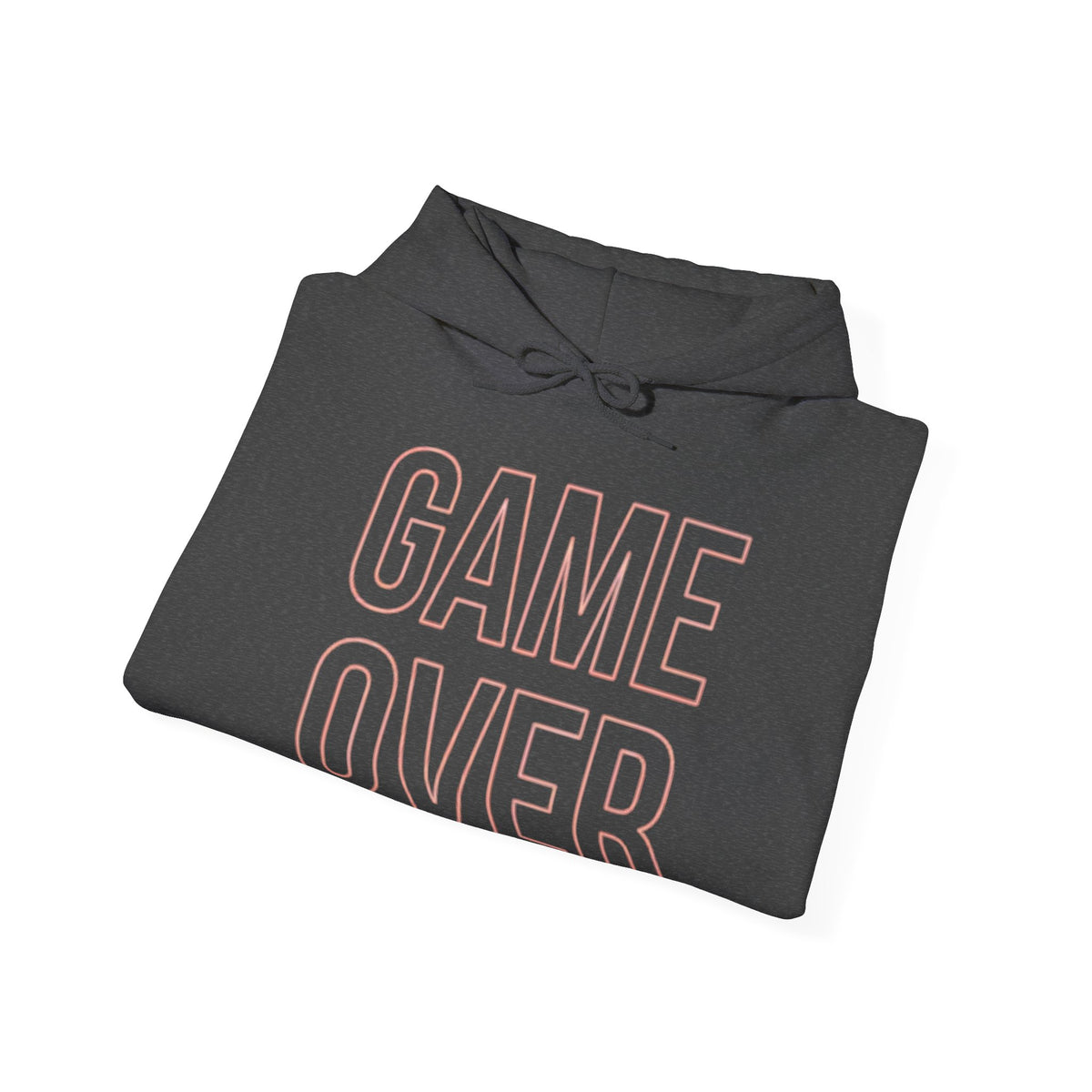 Game Over Hoodie – Retro Outline Graphic Pullover
