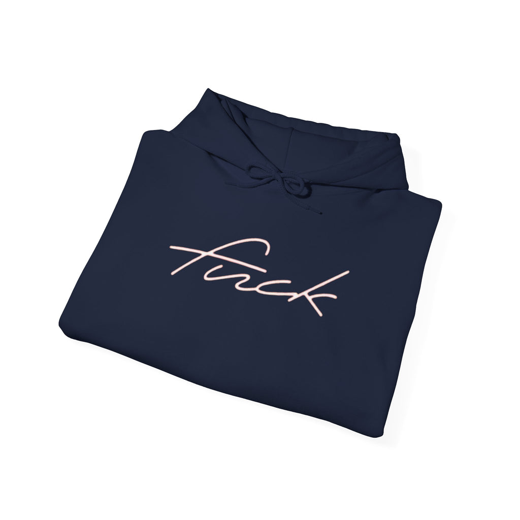 F*ck Script Hoodie – Minimalist Edgy Graphic Hooded Sweatshirt