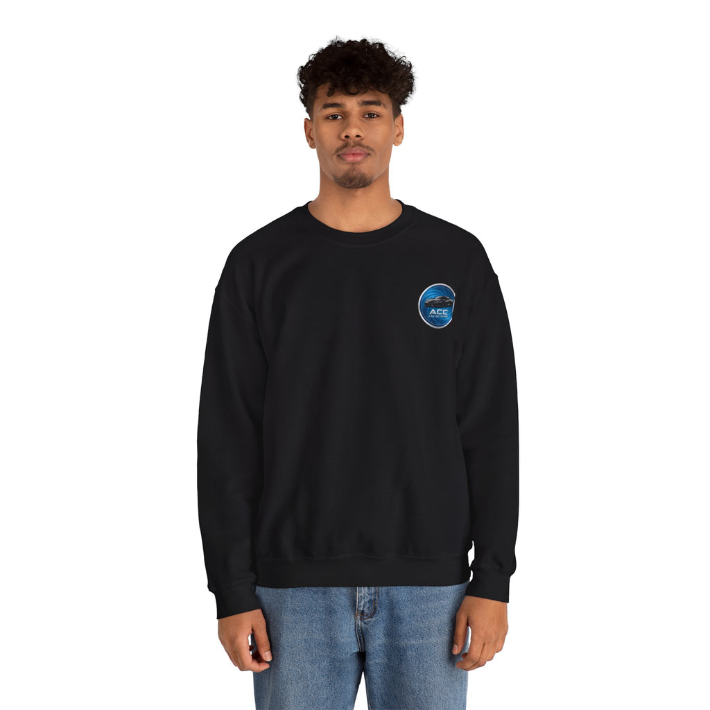 ACC Car Detailing Logo Sweatshirt — Automotive Detailing Crewneck with Service Icons & Contact