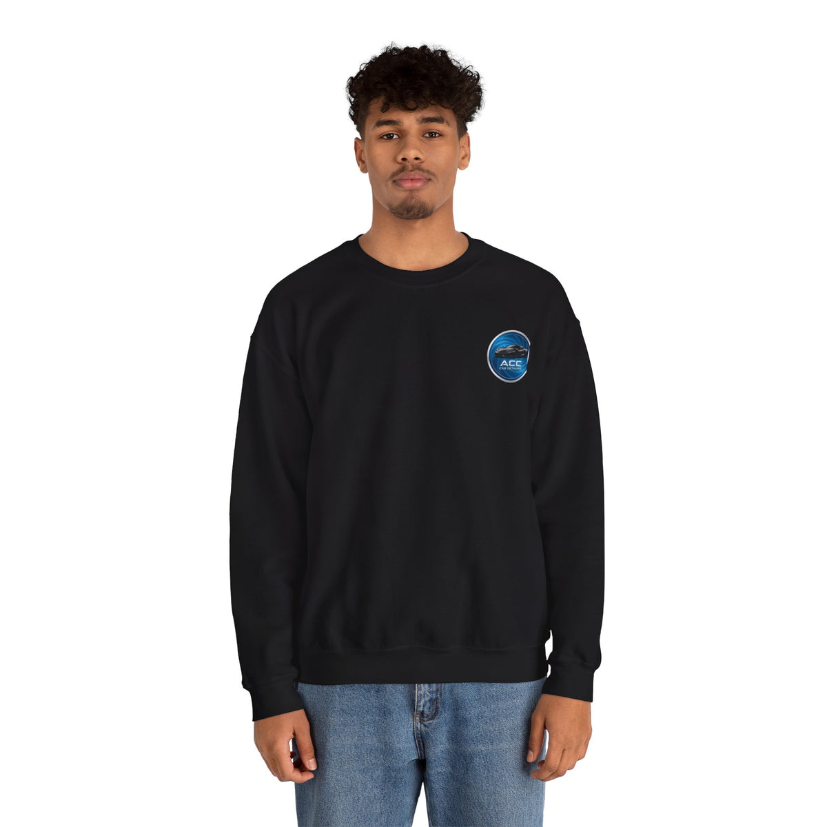 ACC Car Detailing Logo Sweatshirt — Automotive Detailing Crewneck with Service Icons & Contact