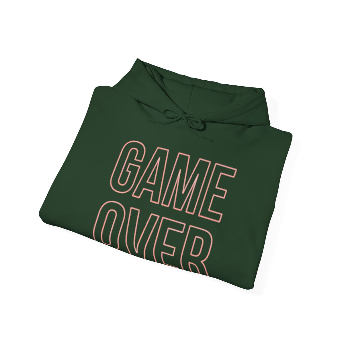 Game Over Hoodie – Retro Outline Graphic Pullover