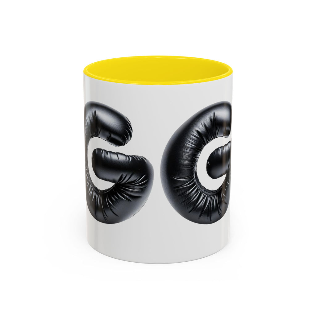 Grooming 'G' Accent Coffee Mug — Black Letter Balloon Initial Coffee Cup (11/15oz)