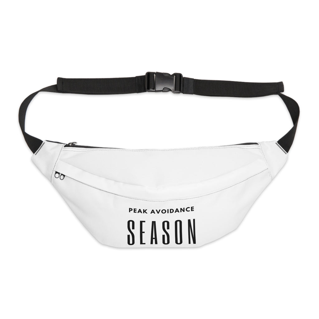 Peak Avoidance Season Fanny Pack — Large Waist Bag with 'Peak Avoidance Season' Text