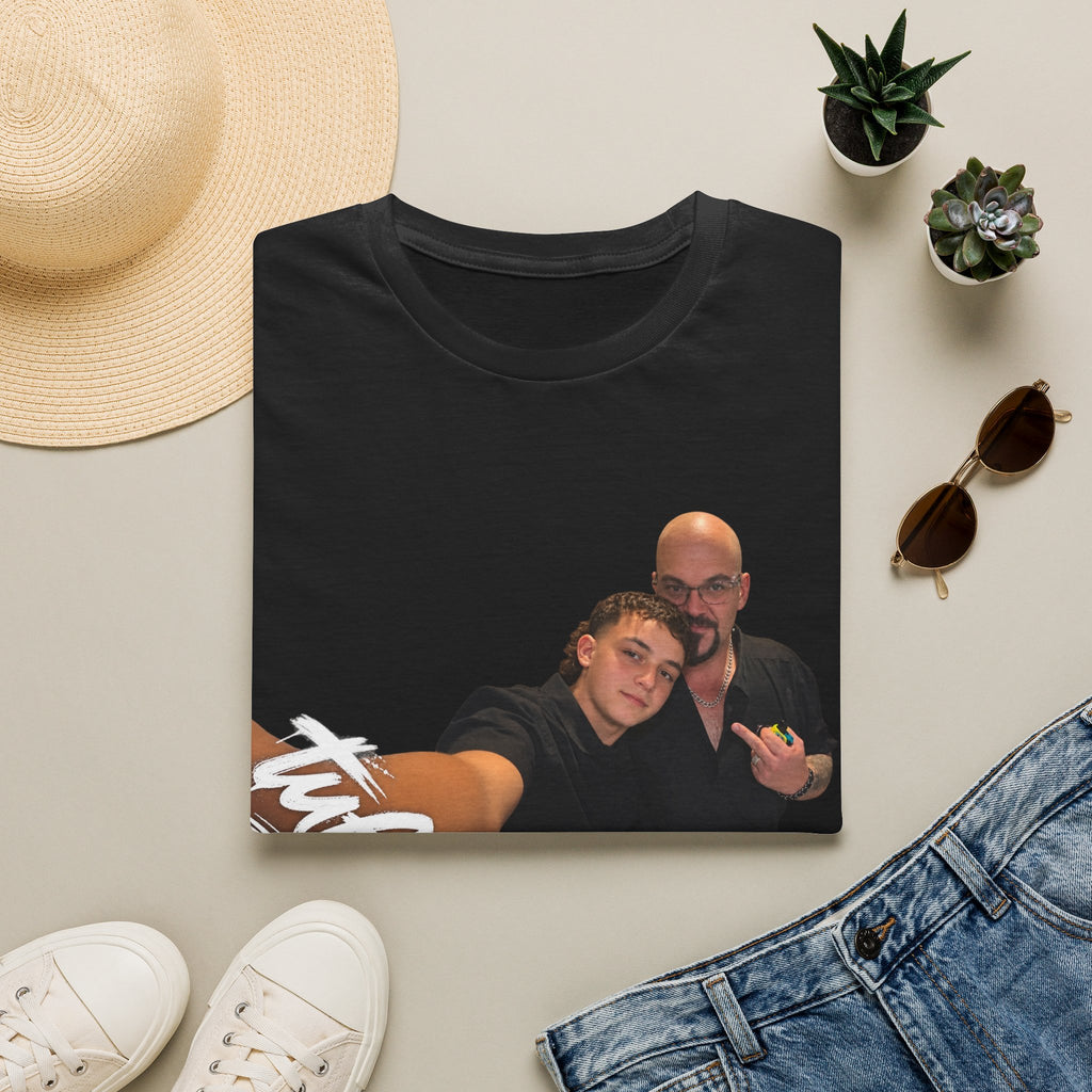 Father/ Son T‑Shirt — Custom Couple Portrait Tee with 'tuff cunts' Graphic