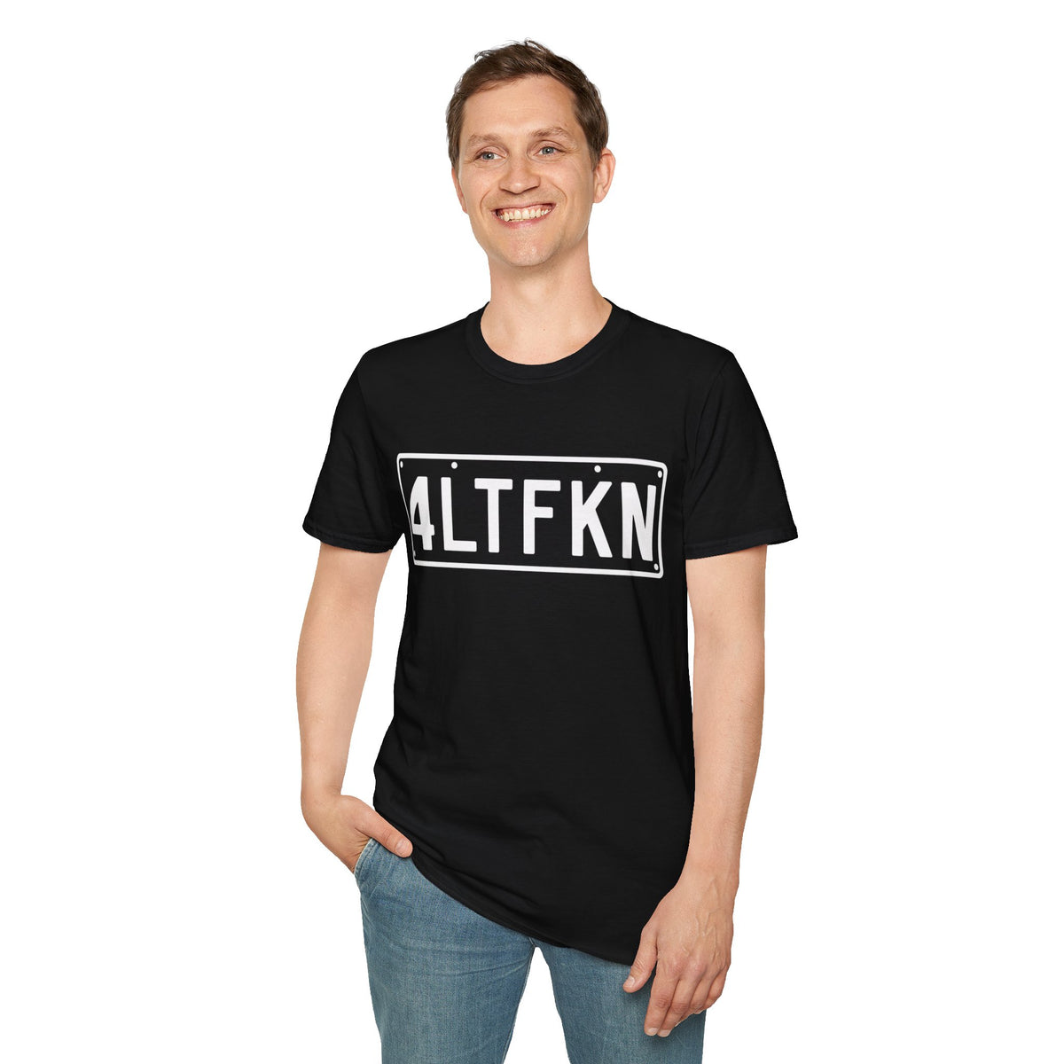 4LTFKN License Plate Tee — Graphic T‑Shirt