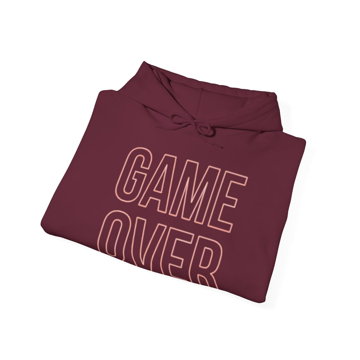 Game Over Hoodie – Retro Outline Graphic Pullover