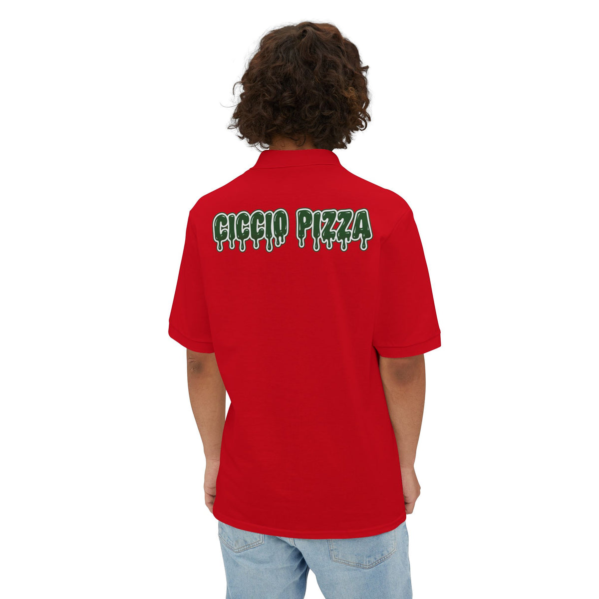 Ciccio Pizza 2 Drip Logo Polo — Men's Short-Sleeve Collared Shirt