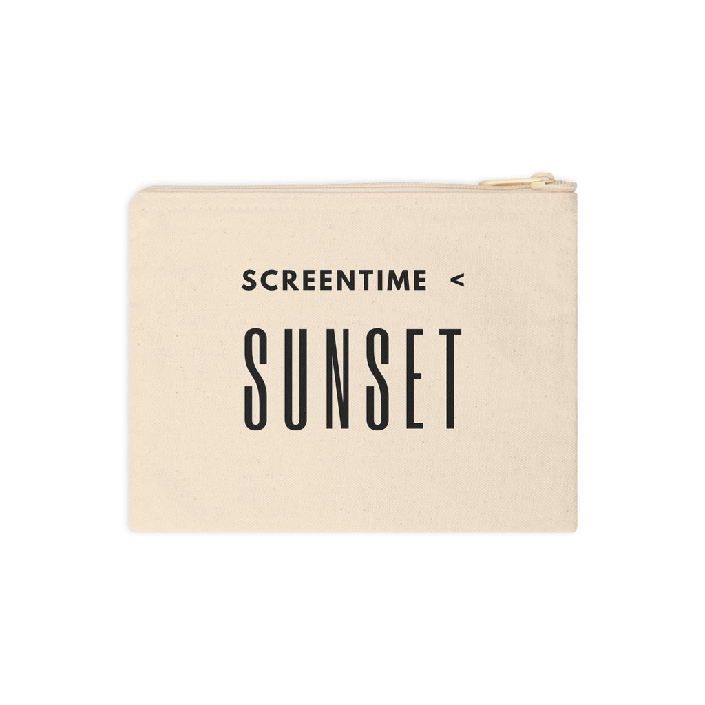 Screentime < Sunset Canvas Pouch — Accessory Zipper Pouch