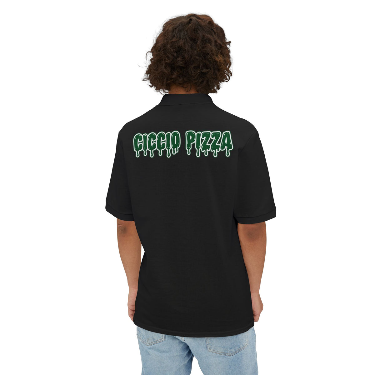 Ciccio Pizza 2 Drip Logo Polo — Men's Short-Sleeve Collared Shirt