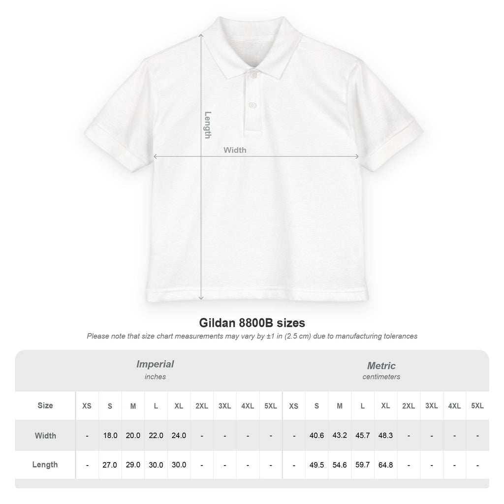 Youth Polo ( grey font ) — 'In God We Trust' Hands Logo Embroidered Chest Shirt